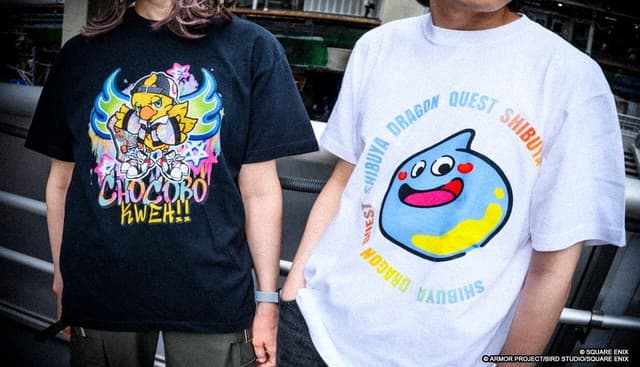 Square Enix Debuts Shibuya-Themed Slime and Chocobo T-Shirts