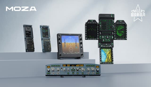 MOZA魔爪 Unveils New Flight Sim Panels for Modular Cockpit Building