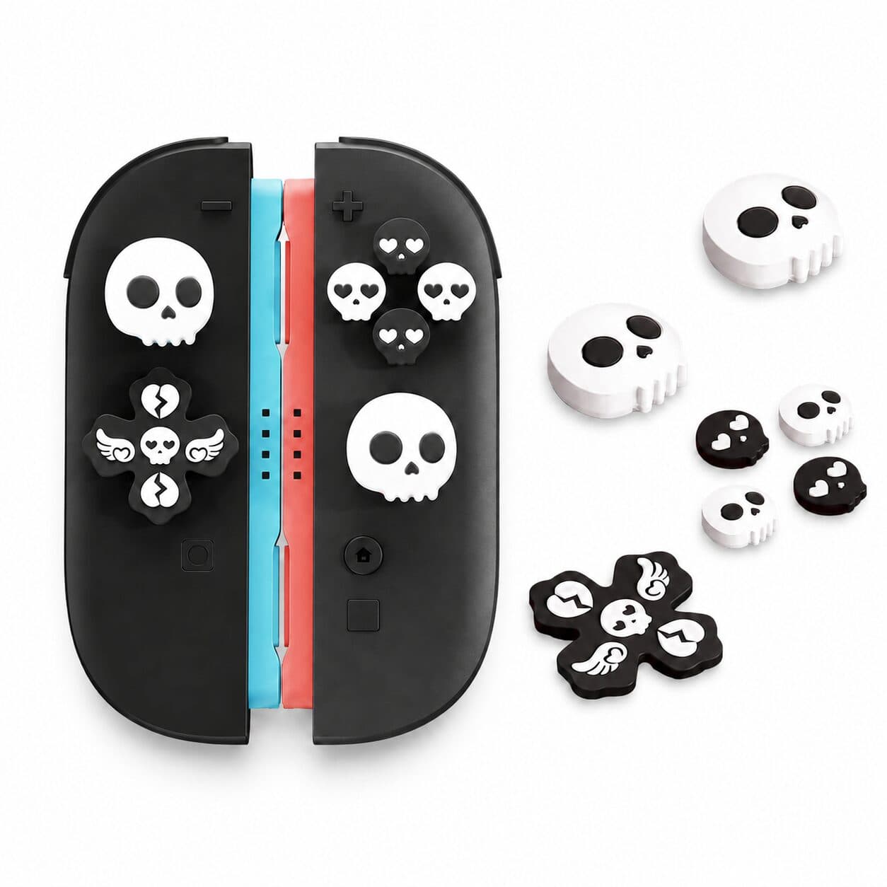 Jemdo Joy-Con 2 手柄握把及按键盖套装